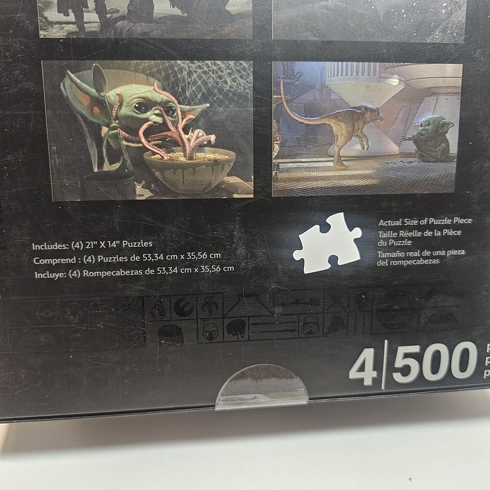 Star Wars Grogu 4 Pack Puzzle Set 4x500 Pieces‎ Mandalorian Baby Yoda - Picture 7 of 8
